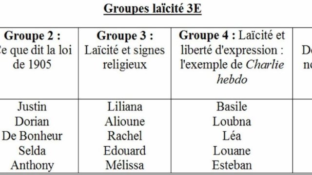 Groupes 3E